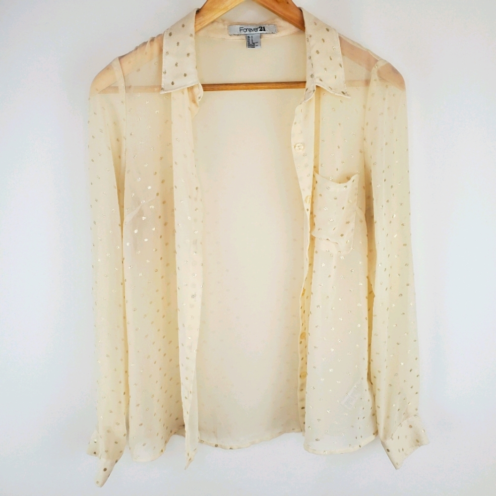 Forever 21 small see through blouse